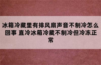 冰箱冷藏里有排风扇声音不制冷怎么回事 直冷冰箱冷藏不制冷但冷冻正常